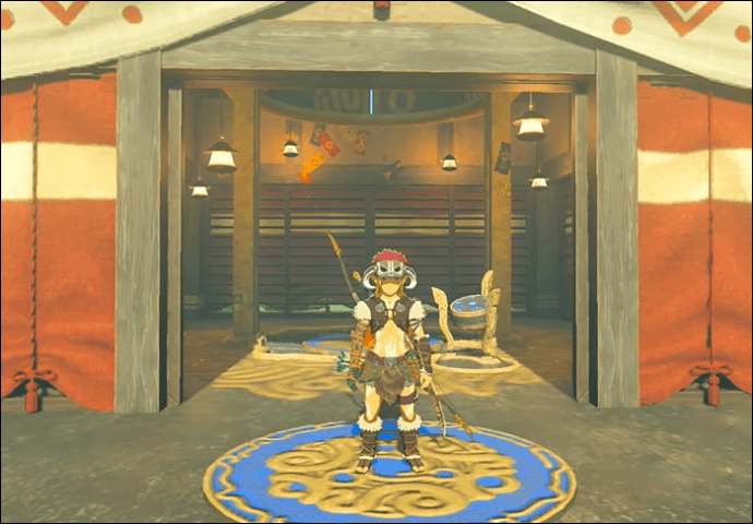 Link standing at the entrance to Skyview Tower in Legend of Zelda: Tears of the Kingdom
