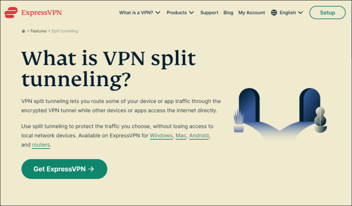 ExpressVPN VPN Split tunneling