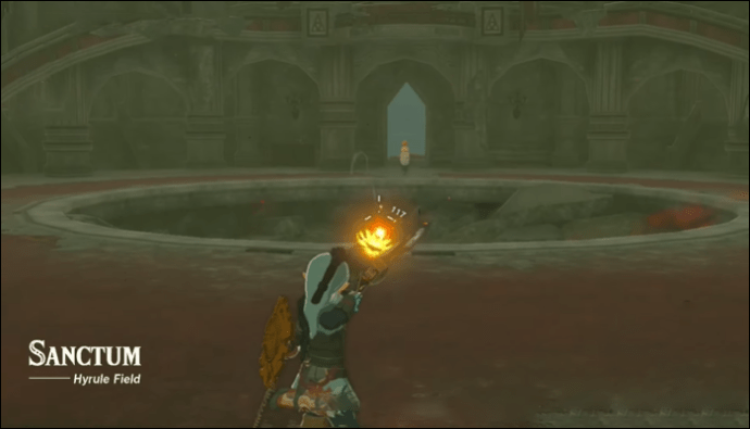 Entering the Sanctum of Hyrule Castle in Legend of Zelda: Tears of the Kingdom