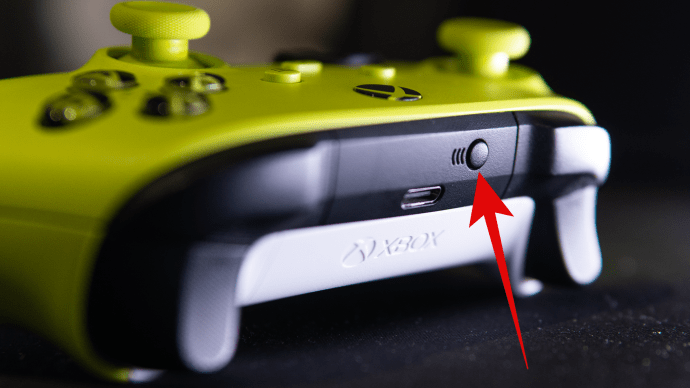 The pairing button on an Xbox controller