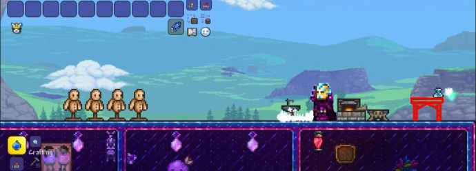 Crafting a Potion in Terraria