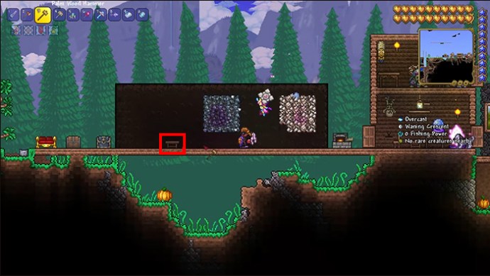 Highlighting the Workbench in Terraria