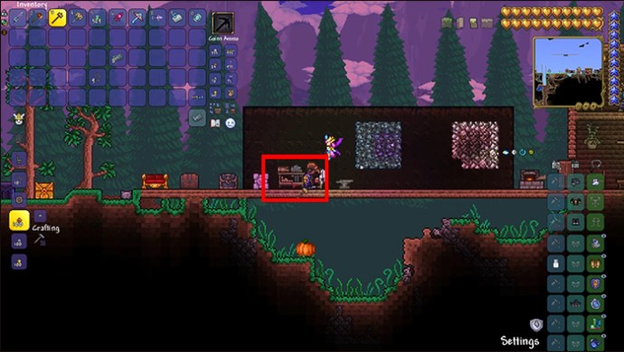 Highlighting the Sawmill in Terraria