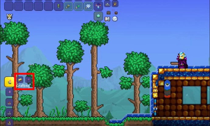 Crafting a Peace Candle in Terraria
