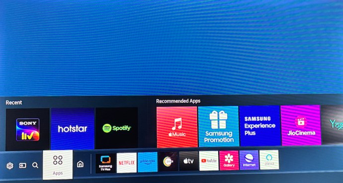 Samsung TV Apps Menu