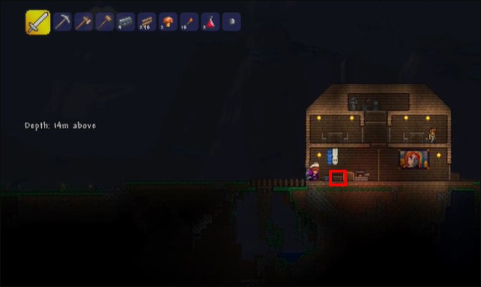 Locating the Workbench in Terraria