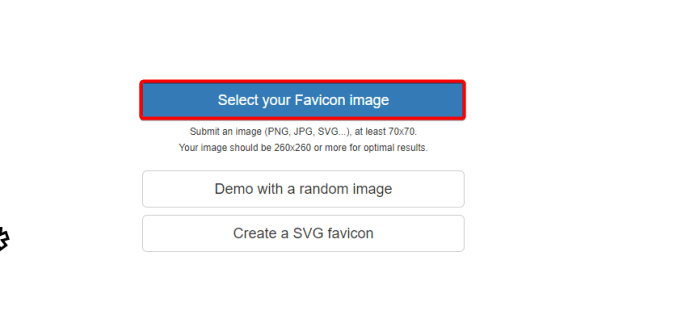 Selecting a Favicon image online